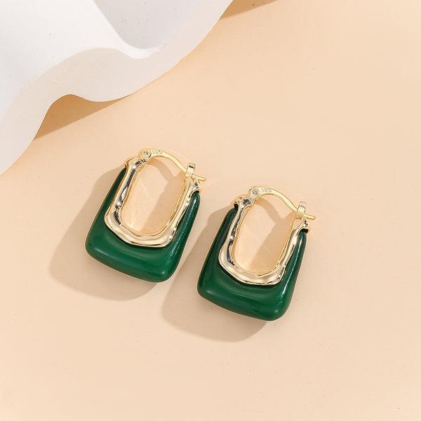 Emerald Elegance Hoops - Reet Pehal