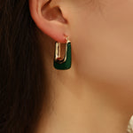 Load image into Gallery viewer, Emerald Elegance Hoops - Reet Pehal
