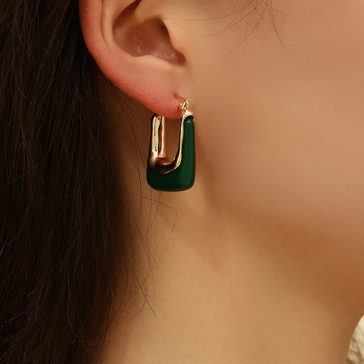 Emerald Elegance Hoops - Reet Pehal