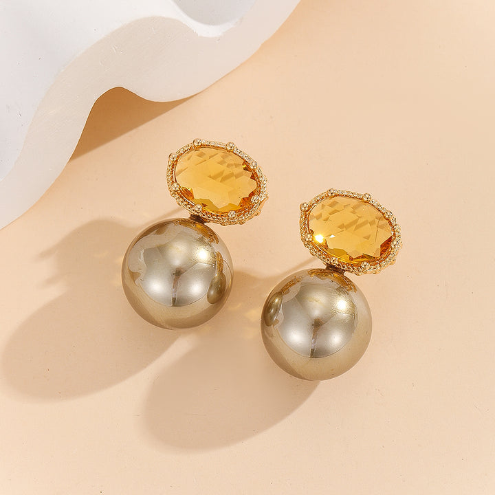 Radiant Gold Sunrise Sparkle Earrings - Reet Pehal