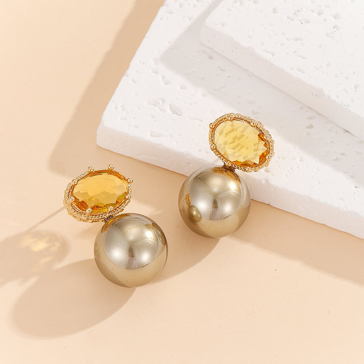 Radiant Gold Sunrise Sparkle Earrings - Reet Pehal