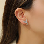 Load image into Gallery viewer, Stunning Petal Wings Silver Earrings - Reet Pehal
