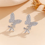 Load image into Gallery viewer, Stunning Petal Wings Silver Earrings - Reet Pehal
