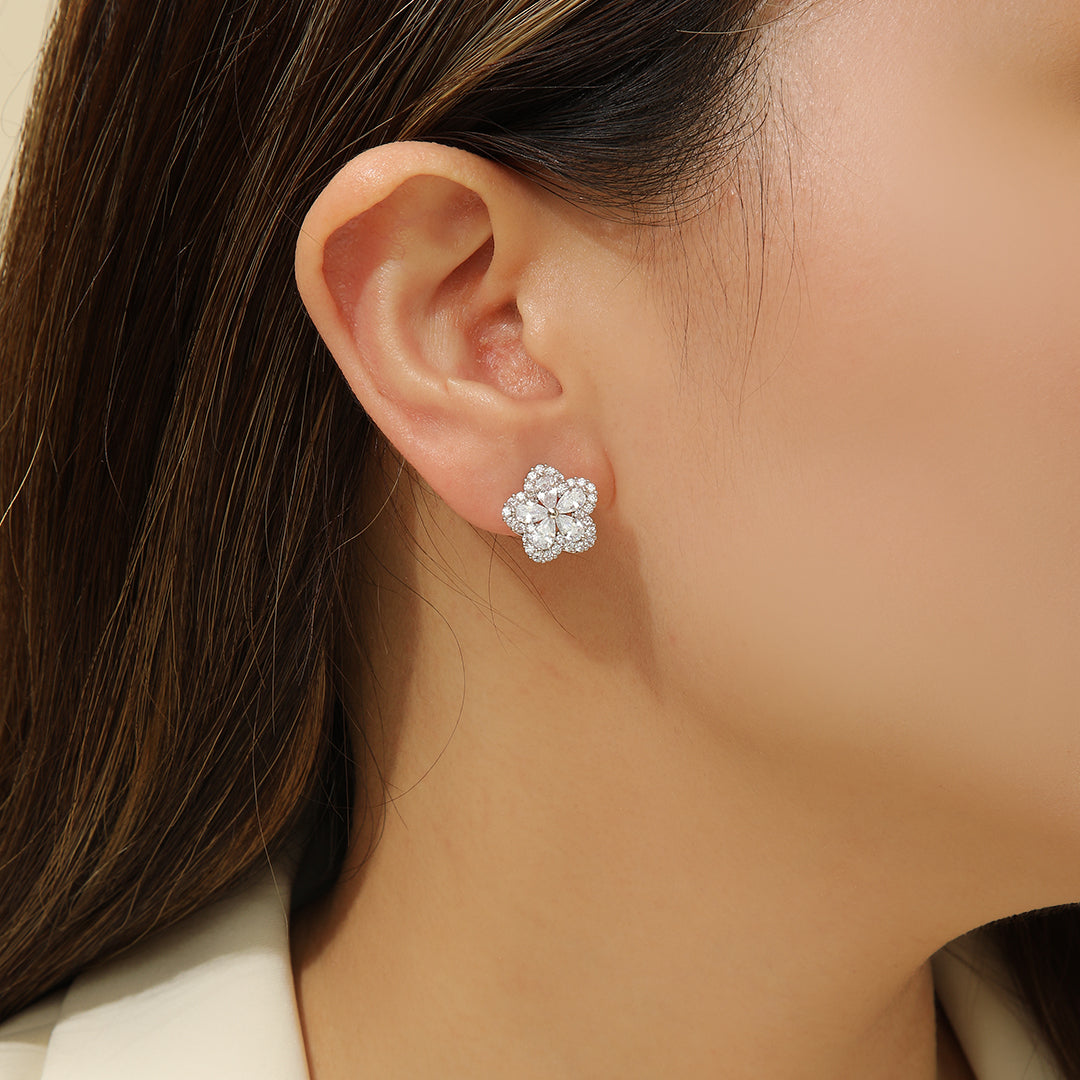 Adorable Cherry Blossom Diamond Studs - Reet Pehal