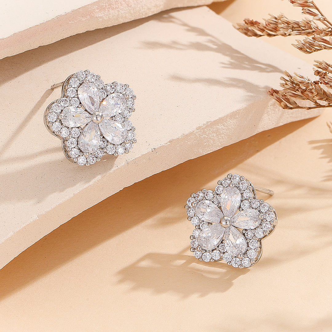 Adorable Cherry Blossom Diamond Studs - Reet Pehal