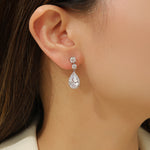 Load image into Gallery viewer, Halo Elegance Diamond Drop Earrings - Reet Pehal
