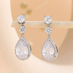 Load image into Gallery viewer, Halo Elegance Diamond Drop Earrings - Reet Pehal
