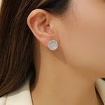 Load image into Gallery viewer, Sparkling Sphere Silver Earrings - Reet Pehal
