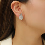 Load image into Gallery viewer, Leafy Radiance Silver Earrings - Reet Pehal
