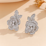 Load image into Gallery viewer, Leafy Radiance Silver Earrings - Reet Pehal
