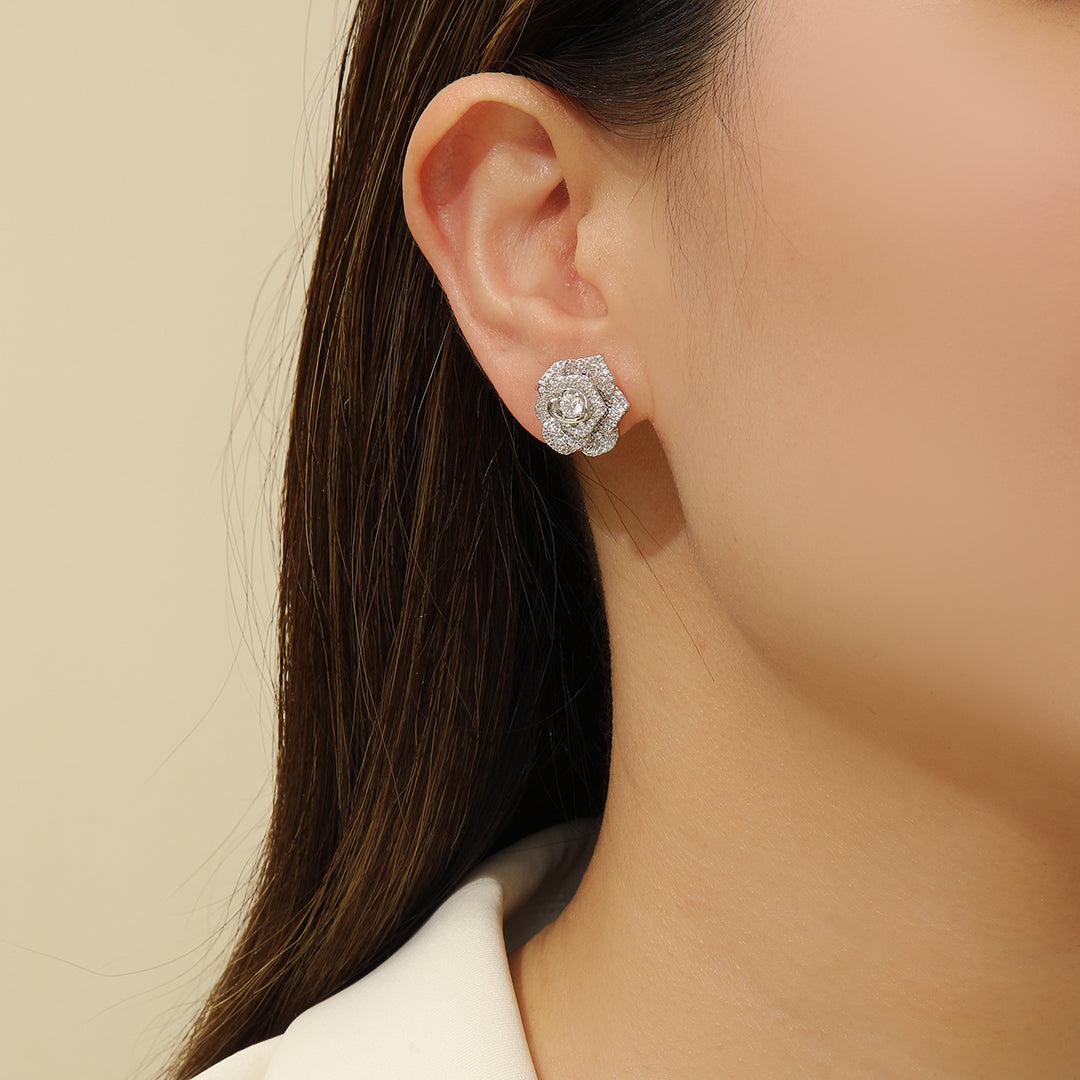 Twinkling Flower Silver Earrings - Reet Pehal