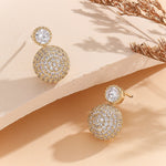 Load image into Gallery viewer, Sparkling Ball Cascade Gold Earrings - Reet Pehal
