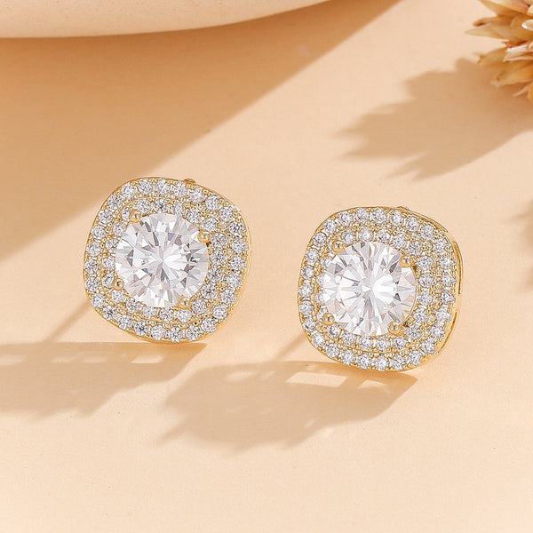 Timeless Brilliance Gold Earrings - Reet Pehal