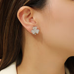 Load image into Gallery viewer, Enchanted Clover Bloom Gold Earrings - Reet Pehal
