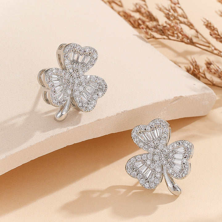 Enchanted Clover Bloom Gold Earrings - Reet Pehal