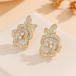 Load image into Gallery viewer, Leafy Radiance Gold Earrings - Reet Pehal
