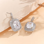 Load image into Gallery viewer, Dazzling Dual Segment Silver Earrings - Reet Pehal
