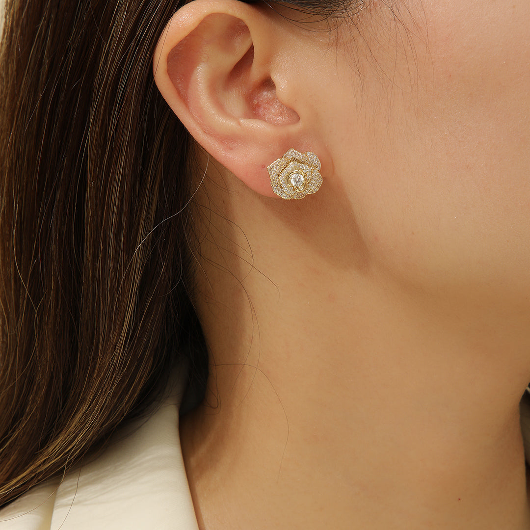 Twinkling Flower Gold Earrings - Reet Pehal