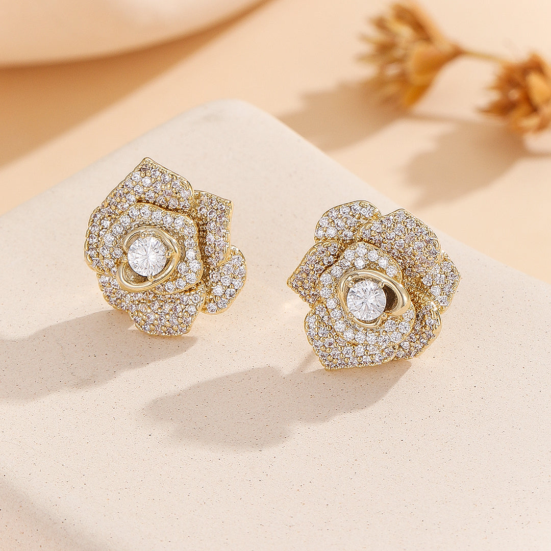 Twinkling Flower Gold Earrings - Reet Pehal