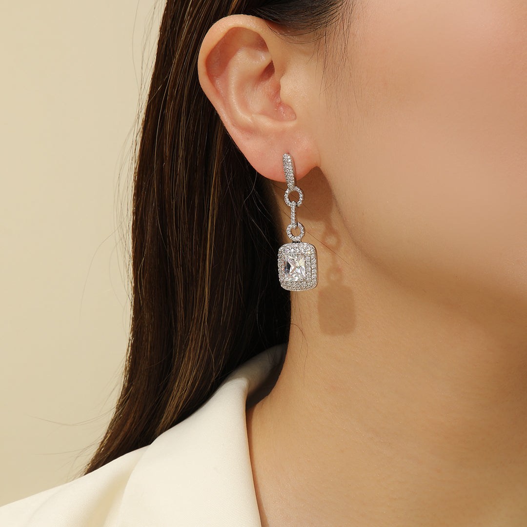 Diamond Elegance Drop Earrings - Reet Pehal