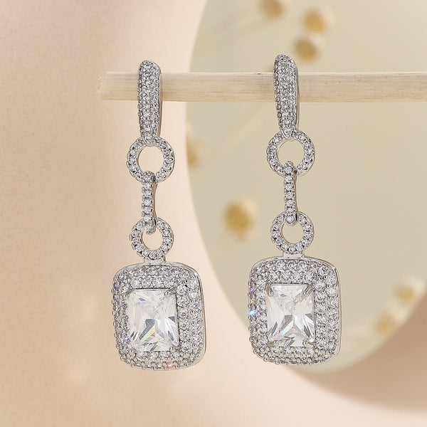 Diamond Elegance Drop Earrings - Reet Pehal