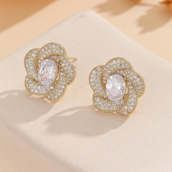 Blossom Elegance Gold Earrings - Reet Pehal