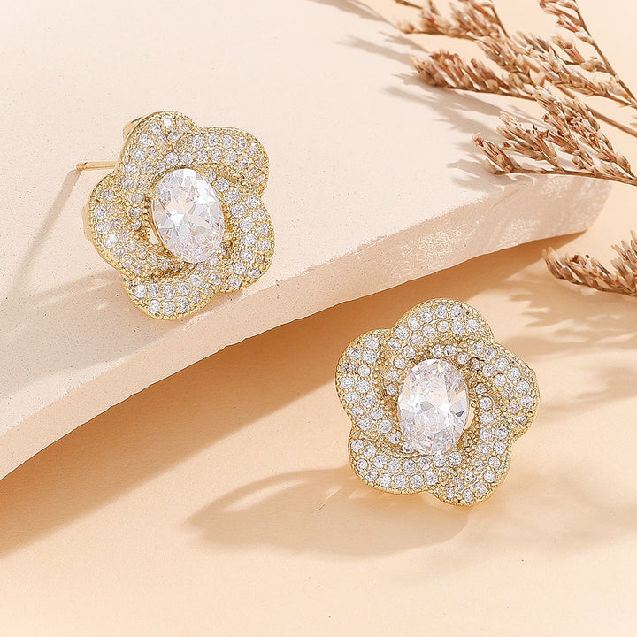 Blossom Elegance Gold Earrings - Reet Pehal