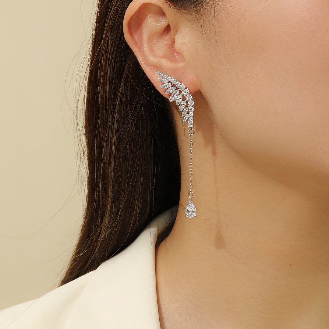 Diamond Aurora Wing-drop Earrings - Reet Pehal