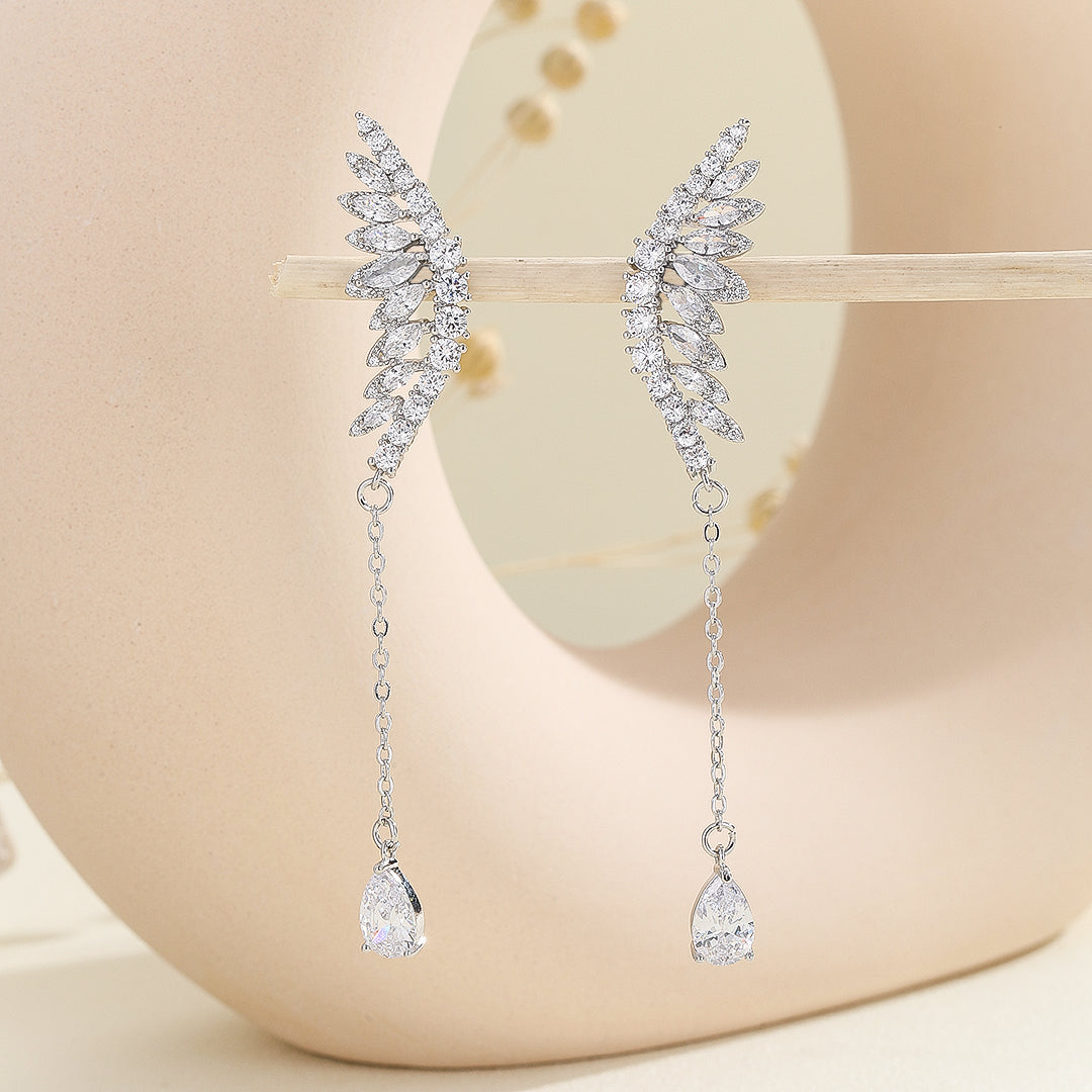 Diamond Aurora Wing-drop Earrings - Reet Pehal