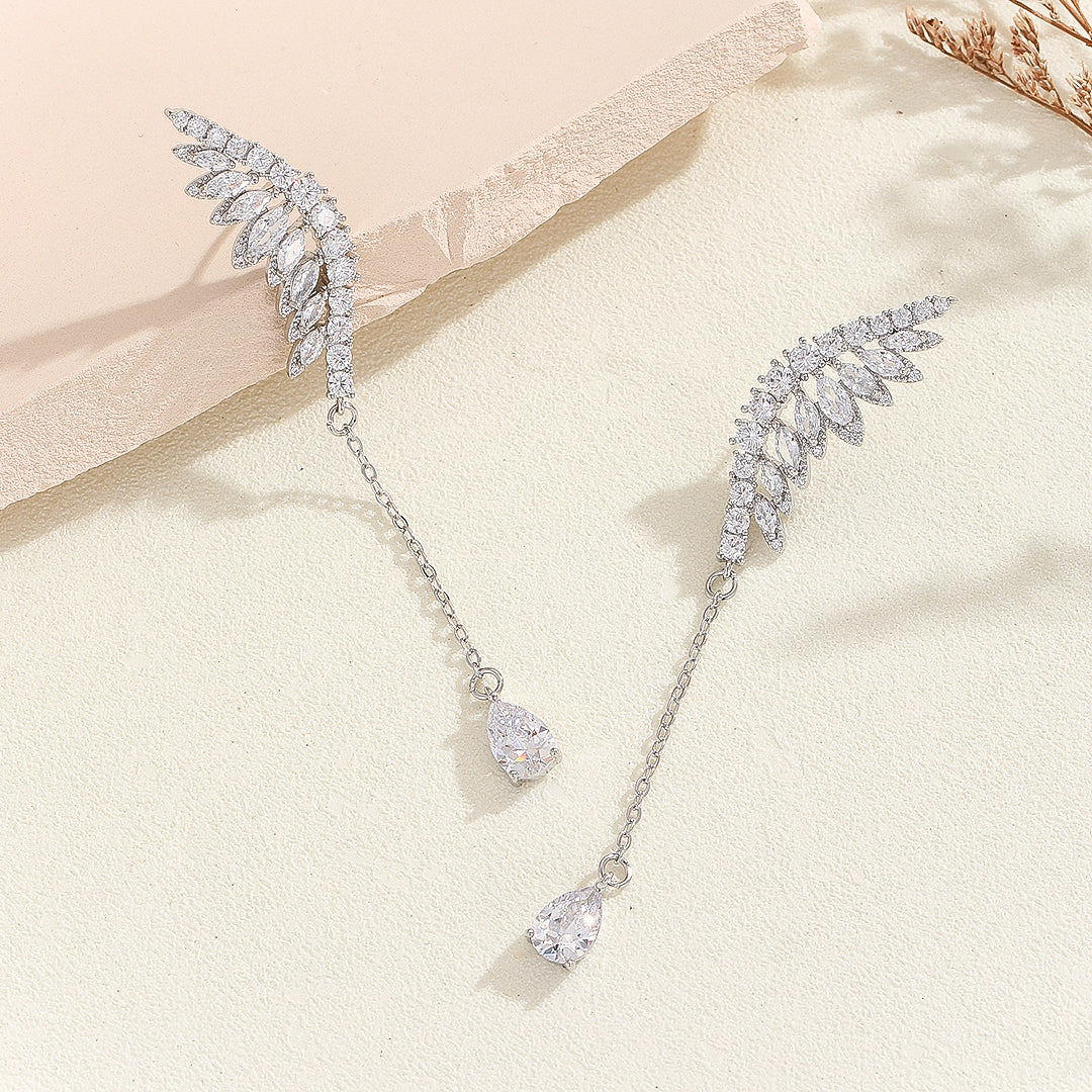 Diamond Aurora Wing-drop Earrings - Reet Pehal