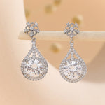 Load image into Gallery viewer, Floral Radiance Teardrop Diamond Earrings - Reet Pehal
