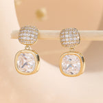 Load image into Gallery viewer, Glamorous Cushion-Cascade Gold Earrings - Reet Pehal
