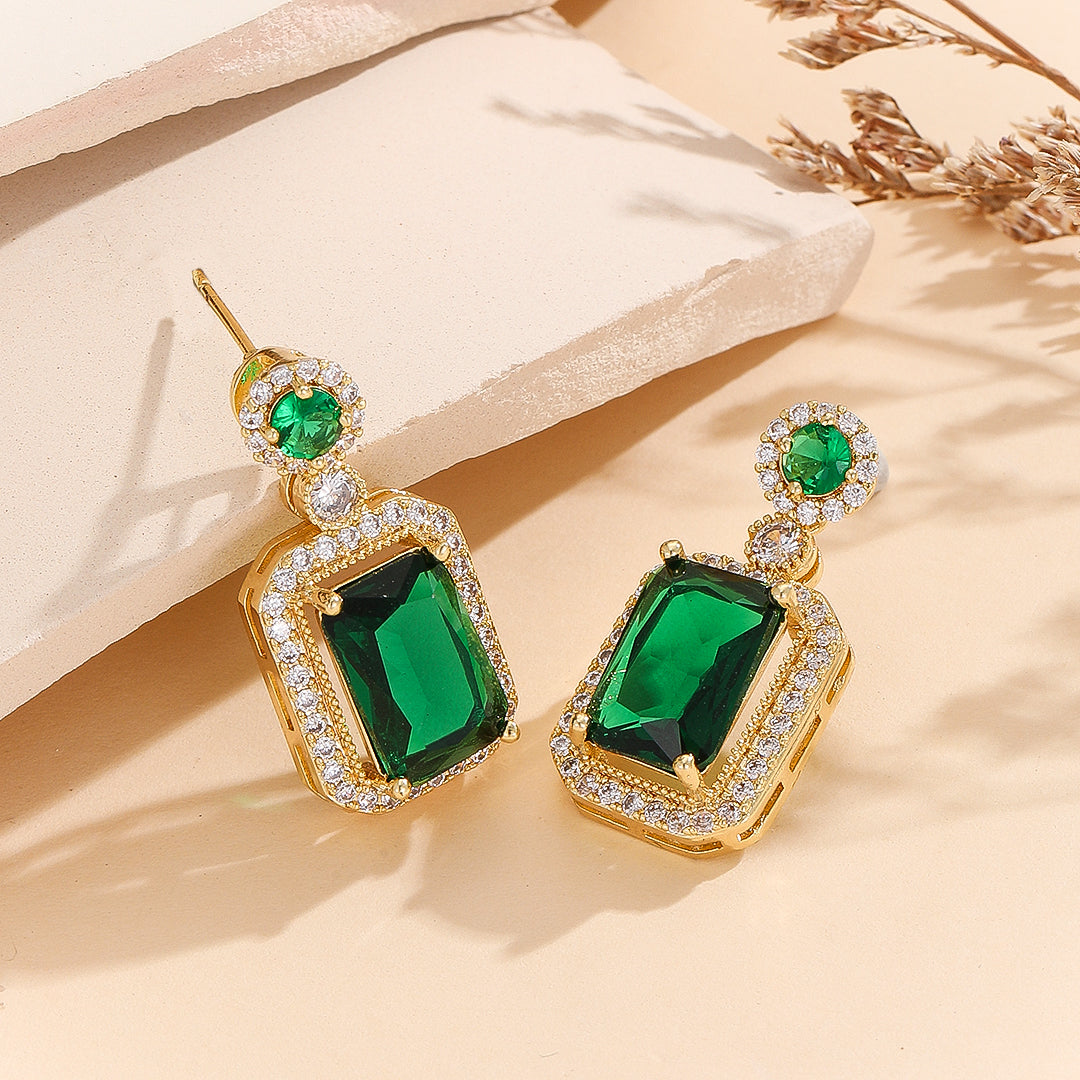 Regal Green Charm Earrings - Reet Pehal