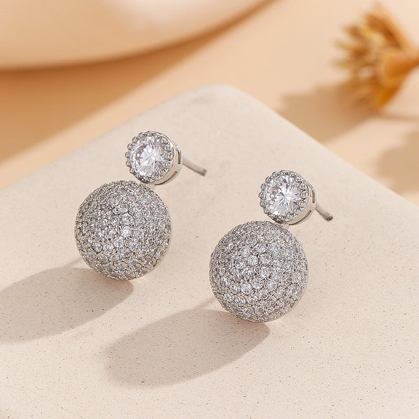 Sparkling Ball Cascade Diamond Earrings - Reet Pehal