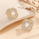 Load image into Gallery viewer, Dewdrop Petal Gold Earrings - Reet Pehal
