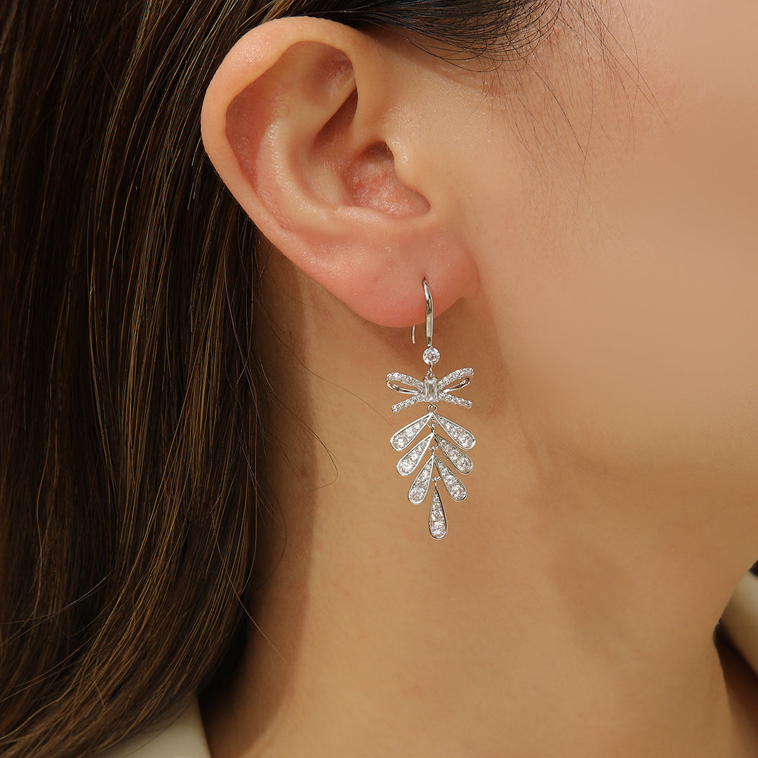 Glistening Leafy Knot Silver Earrings - Reet Pehal