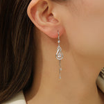 Load image into Gallery viewer, Enticing Silver Tear-Drop Dangle Earrings - Reet Pehal
