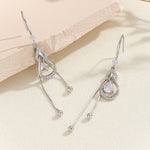 Load image into Gallery viewer, Enticing Silver Tear-Drop Dangle Earrings - Reet Pehal
