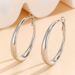 Load image into Gallery viewer, Contemporary Shine Hoop Earrings
