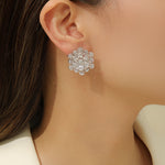 Load image into Gallery viewer, Diamond Petal Sparkler Earrings - Reet Pehal
