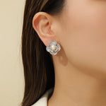 Load image into Gallery viewer, Dewdrop Petal Diamond Earrings - Reet Pehal
