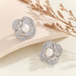 Load image into Gallery viewer, Dewdrop Petal Diamond Earrings - Reet Pehal
