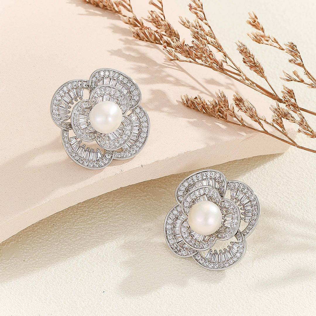 Dewdrop Petal Diamond Earrings - Reet Pehal