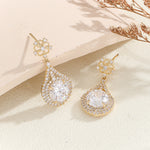 Load image into Gallery viewer, Floral Radiance Teardrop Gold Earrings - Reet Pehal
