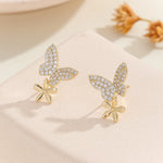 Load image into Gallery viewer, Stunning Petal Wings Gold Earrings - Reet Pehal
