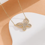 Load image into Gallery viewer, Dazzling Gold Rhinestone  Butterfly Pendant - Reet Pehal
