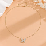 Load image into Gallery viewer, Dazzling Gold Rhinestone  Butterfly Pendant - Reet Pehal
