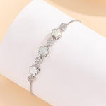 Load image into Gallery viewer, Elegant Silver Clover Bloom Bracelet - Reet Pehal
