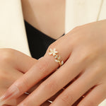 Load image into Gallery viewer, Ivory Floral Delight Ring - Reet Pehal
