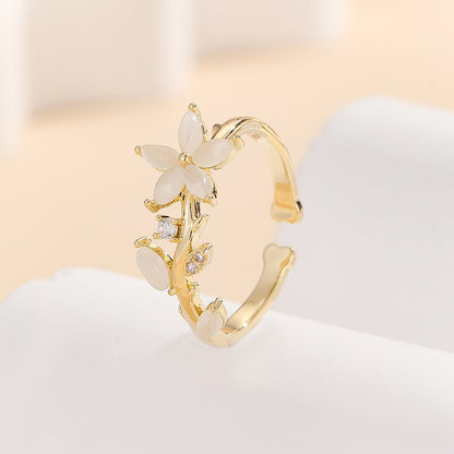 Ivory Floral Delight Ring